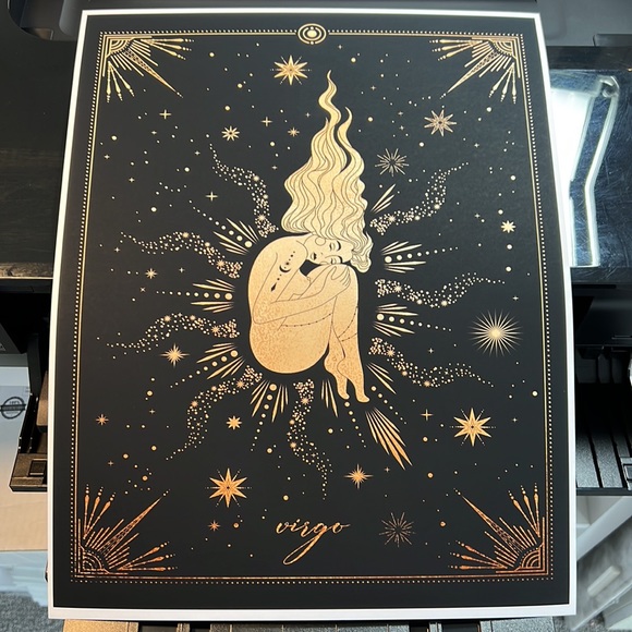 Virgo Wall Art Celestial Zodiac Print Poster Unframed - Picture 15 of 16